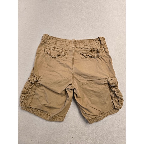 Aeropostale Mens Cargo Shorts Size 34 Khaki Tan Cotton Casual Outdoor Pockets - Picture 3 of 4